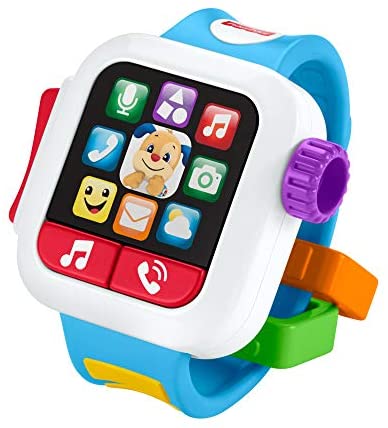 Toys for Babies Under One: Fisher-Price GJW17  Laugh & Learn Time to Learn Smartwatch, Musical Baby Toy, Multicolor