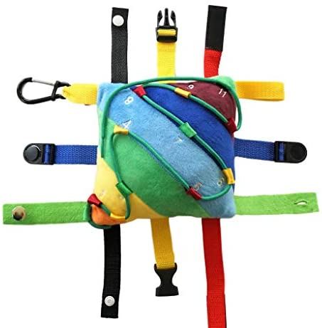 Toys and Games for Autistic Children: Sensory4u Sensory Buckle Pillow Fine Motor Development Toy Activity – Plus Threading Counting and Zipper Skills All in One