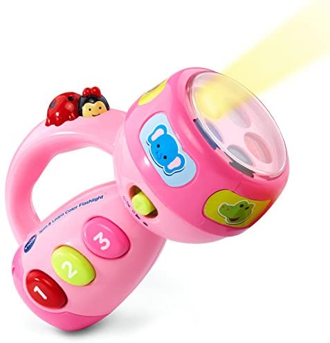 Toys for Babies Under One: VTech Spin and Learn Color Flashlight Amazon Exclusive, Pink