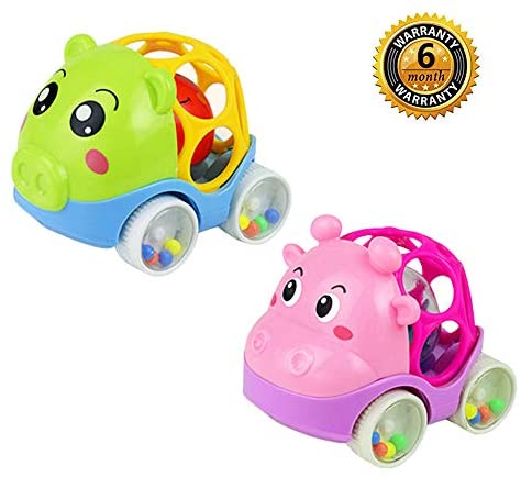 Toys for Babies Under One: ZHFUYS Baby Toy Cars,3 to 24 Months old Boys And Girls Rattle Toys 2 PACK