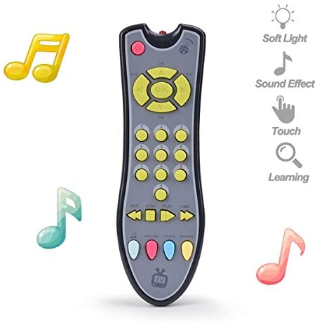 Toys for Babies Under One: NUOEY Kids Musical TV Remote Control Toy with Light and Sound, Early Education Learning Remote Toy for 6 Months+ Toddlers Boys or Girls