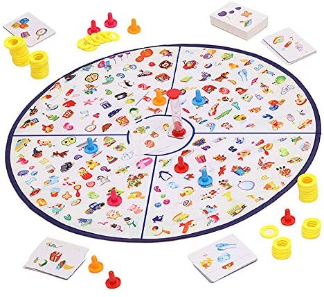 Toys and Games for Pre-Schoolers: Matching Board Games for Kids and Family, Search, Find and Match Detective Mat for Toddlers and Preschoolers, Large Memory, Learning and Educational Toy, Gifts for Boys & Girls 3 and up