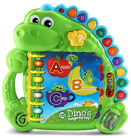 Toys for Babies Under One: LeapFrog Dino’s Delightful Day Alphabet Book, Green