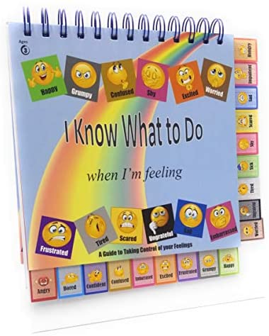 Toys and Games for Autistic Children: I Know What to Do Cards for Taking Control of Your Feelings/Emotions; Autism; ADHD; Helps Kids Identify Feelings and Make Positive Choices; Hardcover and Laminated; Tabs Help Locate Feelings/Emotion