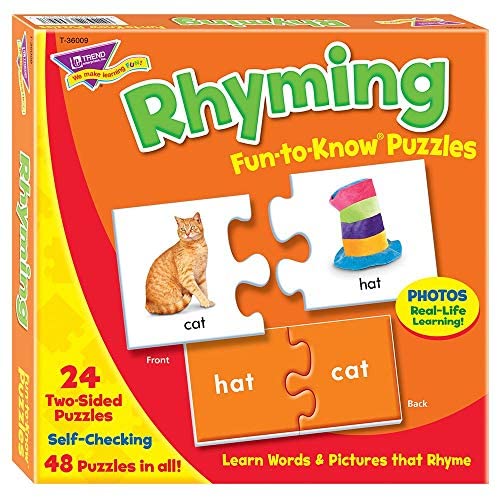 Toys and Games for Pre-Schoolers: Trend Enterprises Rhyming Fun-to-Know Puzzle