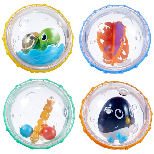 Toys for Babies Under One: Munchkin Float and Play Bubbles Bath Toy, 4 Count