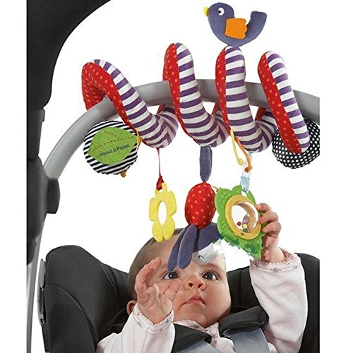 Toys for Babies Under One: BeeSpring Kid Baby Crib Cot Pram Hanging Rattles Spiral Stroller Car Seat Toy