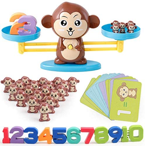 Toys and Games for Pre-Schoolers: Monkey Number Balance Math Games Preschool Educational Toys Early Math Teaching Tool Counting Toy for Kids Learning Numbers, Basic Addition, Subtraction Kindergarten, Toddlers STEM Toy Math Balance