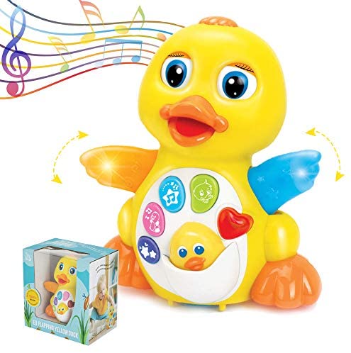 Toys for Babies Under One: ToyThrill Duck Toy – Musical Baby Toys for 1 Year Old Girl & Boy, Babies, Infant or toddler – Music, Light Up & Dancing Modes, 6 Singing Musical Songs – Awesome Baby Shower Gift (Yellow)