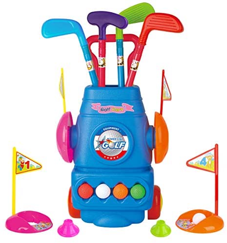 Toys for Toddlers: Meland Kids Golf Club Set – Toddler Golf Ball Game Play Set Sports Toys Gift for Boys Girls 2 3 4 5 6 Year Old