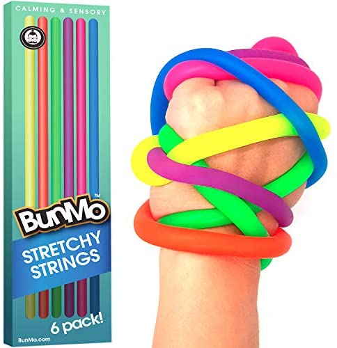 Toys and Games for Autistic Children: BUNMO Fidget Toys for Adults – Stretchy String Sensory Play Toys – 6 Pack