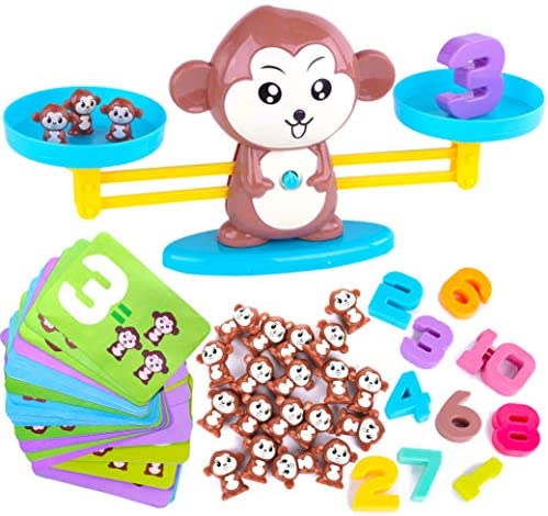 Toys and Games for Autistic Children: CoolToys Monkey Balance Cool Math Game for Girls & Boys | Fun, Educational Children’s Gift & Kids Toy STEM Learning Ages 3+ (64-Piece Set)