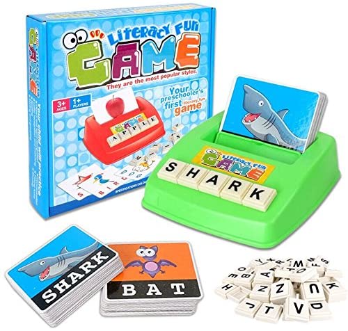 Toys and Games for Pre-Schoolers: MengTing Alphabet Letter Word Spelling Game Spell Words Board Game for Kids Preschoolers Learning Great Educational Play Set