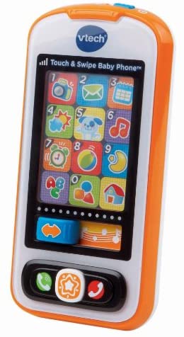 Toys for Babies Under One: VTech Touch and Swipe Baby Phone (Frustration Free Packaging), Orange, Great Gift For Kids, Toddlers, Toy for Boys and Girls, Ages Infant, 1, 2, 3 Toys for Babies Under One: VTech Touch and Swipe Baby Phone (Frustration Free Packaging), Orange, Great Gift For Kids, Toddlers, Toy for Boys and Girls, Ages Infant, 1, 2, 3