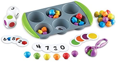 Toys and Games for Pre-Schoolers: Learning Resources Mini Muffin Match Up Counting Toy Set, Homeschool, Fine Motor, 76 Pieces, Ages 3+