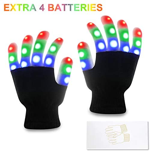 Toys and Games for Autistic Children: TOBEHIGHER LED Gloves for Kids – Light Up Toys with 3 Colors 6 Modes, Perfect Size for Boys and Girls, Flashing LED Gloves for Christmas Party Festival Best Gift, Extra 4 Batteries, Gift Box Toys and Games for Autistic Children: TOBEHIGHER LED Gloves for Kids – Light Up Toys with 3 Colors 6 Modes, Perfect Size for Boys and Girls, Flashing LED Gloves for Christmas Party Festival Best Gift, Extra 4 Batteries, Gift Box