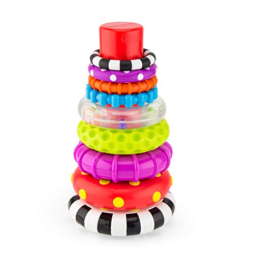 Toys for Babies Under One: Sassy Stacks of Circles Stacking Ring STEM Learning Toy, 9 Piece Set, Age 6+ Months Toys for Babies Under One: Sassy Stacks of Circles Stacking Ring STEM Learning Toy, 9 Piece Set, Age 6+ Months