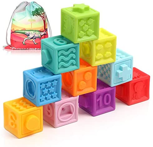 Toys for Babies Under One: Baby Blocks, Soft Stacking Blocks Baby Toy 6 to 12 Months Toddlers Boys & Girls, Safe Teething Chewing Toys, Squeeze Sensory Toys With Numbers, Animals, Textures, Shapes for Matching Games- BPA-Free Toys for Babies Under One: Baby Blocks, Soft Stacking Blocks Baby Toy 6 to 12 Months Toddlers Boys & Girls, Safe Teething Chewing Toys, Squeeze Sensory Toys With Numbers, Animals, Textures, Shapes for Matching Games- BPA-Free