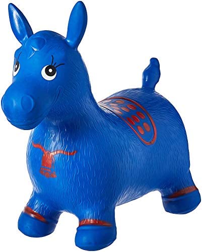 Toys for Toddlers: Blue Horse Hopper, Pump Included (Inflatable Space Hopper, Jumping Horse, Ride-on Bouncy Animal)