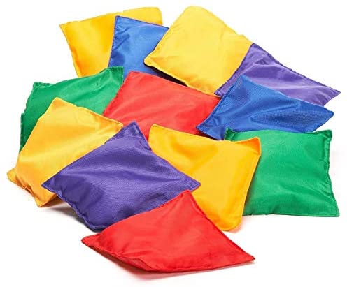 Toys and Games for Pre-Schoolers: Prextex 16 Pack Nylon Bean Bags Fun Sports Outdoor Games Bean Bag Carnival Toy Bean Bag Toss Game