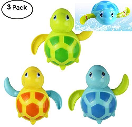 Toys for Babies Under One: WedFeir 3pcs Bath Swimming Turtle Toy for Baby Toddler, Wind Up Chain Bathing Water Toy, Swimming Bathtub Pool Cute Swimming Turtle Toys for Boys Girls.