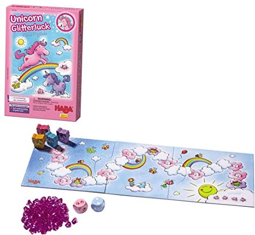 Toys and Games for Pre-Schoolers: HABA Unicorn Glitterluck Cloud Crystals – A Sparkling Die Competition Ages 3+ (Made in Germany)