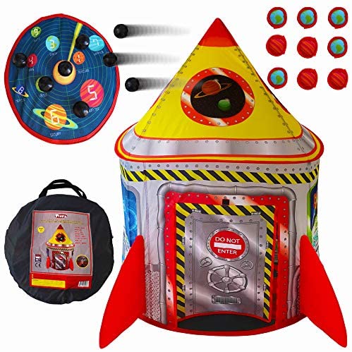 Toys and Games for Autistic Children: Playz 5-in-1 Rocket Ship Play Tent for Kids with Dart Board, Tic Tac Toe, Maze Game, & Immersive Floor – Indoor & Outdoor Popup Playhouse Set for Toddler, Baby, & Children Birthday Gifts Toys and Games for Autistic Children: Playz 5-in-1 Rocket Ship Play Tent for Kids with Dart Board, Tic Tac Toe, Maze Game, & Immersive Floor – Indoor & Outdoor Popup Playhouse Set for Toddler, Baby, & Children Birthday Gifts