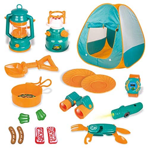 Toys and Games for Autistic Children: FUN LITTLE TOYS Kids Play Tent, Pop Up Tent with Kids Camping Gear Set, Outdoor Toys Camping Tools Set for Kids, 18 Pieces Toys and Games for Autistic Children: FUN LITTLE TOYS Kids Play Tent, Pop Up Tent with Kids Camping Gear Set, Outdoor Toys Camping Tools Set for Kids, 18 Pieces