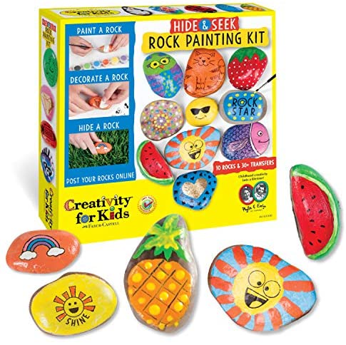 Toys and Games for Autistic Children: Creativity for Kids Hide & Seek Rock Painting Kit – Arts & Crafts For Kids – Includes Rocks & Waterproof Paint Toys and Games for Autistic Children: Creativity for Kids Hide & Seek Rock Painting Kit – Arts & Crafts For Kids – Includes Rocks & Waterproof Paint