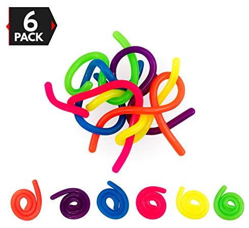 Toys and Games for Autistic Children: Big Mo’s Toys Stress Reliever – Sensory Relief Anxiety Tactile Toy Fidget for Adults and Kids – 6 Strings
