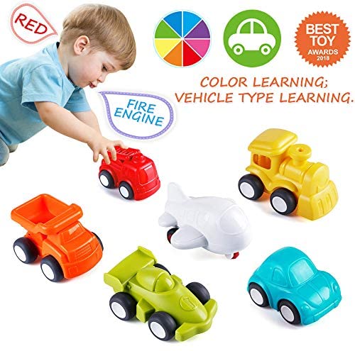 Toys for Toddlers: VATOS Toddler Car Toys, 6 Pack Toy Cars for 18 Months Boys with Free Wheel City Traffic Little Cars,Toy Cars for Toddlers Early Educational Toddler Toys