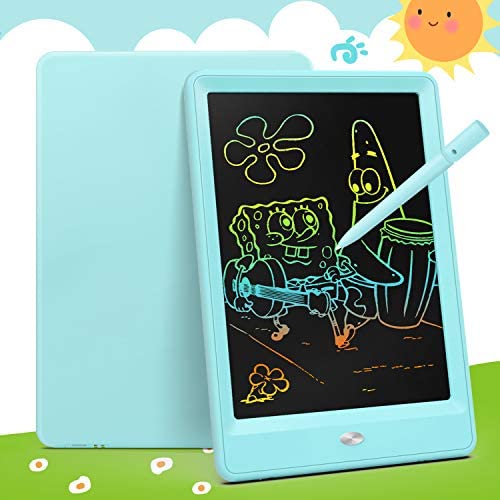 Toys and Games for Autistic Children: Bravokids Toys for 2-6 Years Old Girls Boys, LCD Writing Tablet 10 Inch Doodle Board, Electronic Drawing Tablet Drawing Pads, Educational Birthday Gift for 3 4 5 6 Years Old Boy and Girls (Blue)