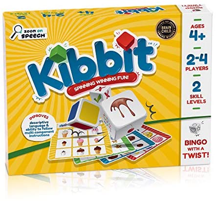 Toys and Games for Pre-Schoolers: Kibbit – Bingo Style Game Targeting Descriptive Language, Sentence Structure, and Ability to Follow Multi-Component Directions