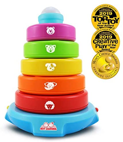 Toys for Babies Under One: BEST LEARNING Stack & Learn – Educational Activity Toy for Infants Babies Toddlers for 6 Month and up – Ideal Baby Toy Gifts