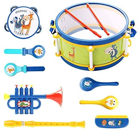 Toys for Toddlers: Eagle Stone Kids Drum Set Musical Toys for Toddlers, Baby Musical Instruments, Gifts for 18 Month 2 3 4 5 Year Old Boys and Girls
