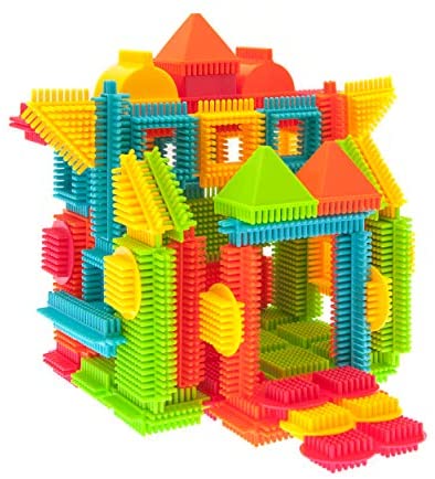 Toys and Games for Autistic Children: PicassoTiles PTB120 120pcs Bristle Shape 3D Building Blocks Tiles Construction Toy Set Learning Playset STEM Toy Set Educational Kit Child Branin Development Preschool Kindergarten Toy