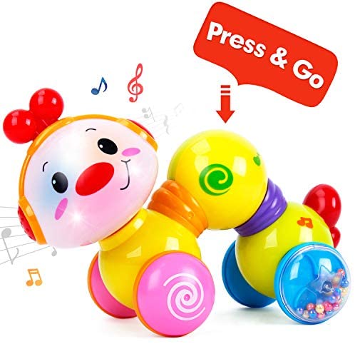 Toys for Babies Under One: CubicFun Baby Toys Musical Press and Go Inchworm Toy with Light up Face Caterpillar Crawling Educational Toddler Baby Toys 6 to 12 Months 12-18 Months Old, 1 2 3 Year Old Boys Girls Toys for Babies Under One: CubicFun Baby Toys Musical Press and Go Inchworm Toy with Light up Face Caterpillar Crawling Educational Toddler Baby Toys 6 to 12 Months 12-18 Months Old, 1 2 3 Year Old Boys Girls