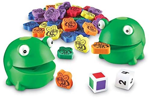 Toys and Games for Pre-Schoolers: Learning Resources Froggy Feeding Fun Activity Set, Fine Motor Toy, 65 Pieces, Ages 3+