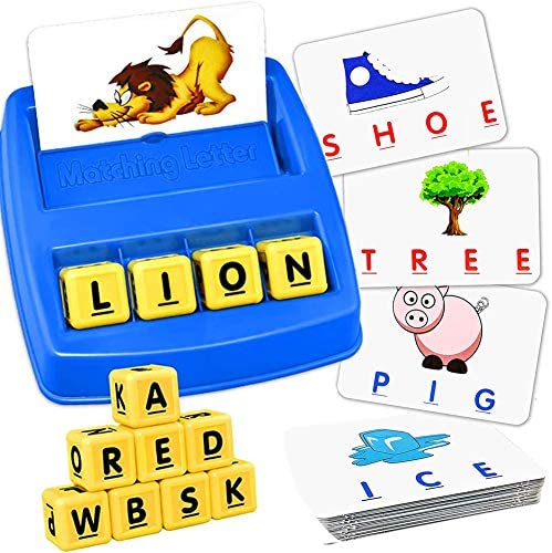 Toys and Games for Pre-Schoolers: SOKULA Word Matching Letter Game, Letter Matching Board Game Toy Educational Learning Alphabet Recognition Spelling Reading Memory Game for Kindergarten Preschool Children Kids Boys Girls