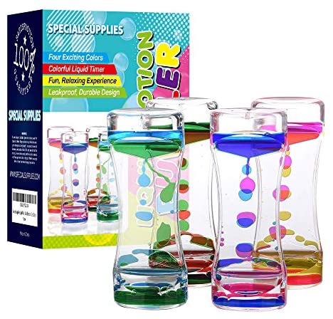 Toys and Games for Autistic Children: Special Supplies Liquid Motion Bubbler Toy (4-Pack) Colorful Hourglass Timer with Droplet Movement, Bedroom, Kitchen, Bathroom Sensory Play, Cool Home or Desk Decor Toys and Games for Autistic Children: Special Supplies Liquid Motion Bubbler Toy (4-Pack) Colorful Hourglass Timer with Droplet Movement, Bedroom, Kitchen, Bathroom Sensory Play, Cool Home or Desk Decor