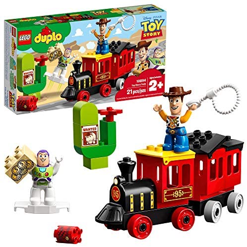 Toys for Toddlers: LEGO DUPLO Disney Pixar Toy Story Train 10894 Perfect for Preschoolers, Toddler Train Set includes Toy Story Character favorites Buzz Lightyear and Woody (21 Pieces)