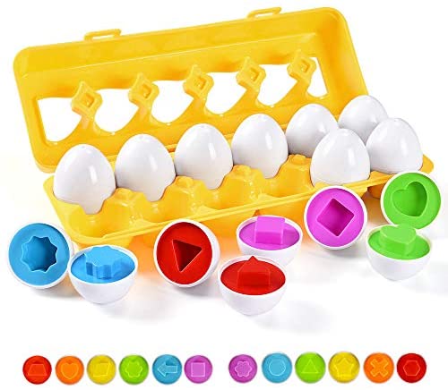 Toys for Babies Under One: JUNBESTN Matching Easter Eggs Toys Gift for 1 2 3 Years Old Girls and Boys,Toddler Montessori Learning Educational Color Shape Eggs 12 Pack for Kids(Color-Shape) Toys for Babies Under One: JUNBESTN Matching Easter Eggs Toys Gift for 1 2 3 Years Old Girls and Boys,Toddler Montessori Learning Educational Color Shape Eggs 12 Pack for Kids(Color-Shape)