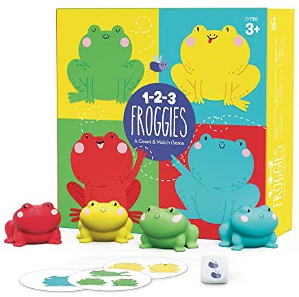 Toys and Games for Pre-Schoolers: Educational Insights 1-2-3 Froggies – Counting & Color Matching Game for Preschoolers│ No Reading Required│ Ages 3+