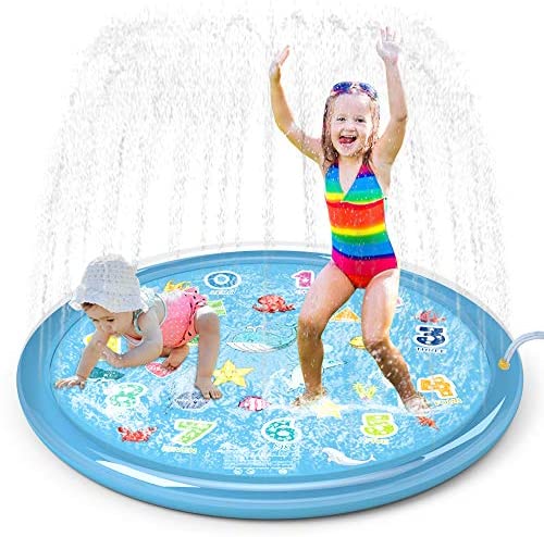 Toys for Toddlers: Jasonwell Sprinkler for Kids Splash Pad Play Mat 60″ Baby Wading Pool for Toddlers Summer Outdoor Water Toys Kids Sprinkler Pool for Boys Girls Children Numbers Learning Age 1 2 3 4 5 6 7 8