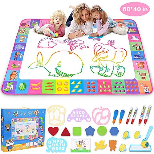 Toys and Games for Autistic Children: Aqua Magic Mat – Kids Painting Writing Doodle Board Toy – Color Doodle Drawing Mat Bring Magic Pens Educational Toys for Age 3 4 5 6 7 8 9 10 11 12 Year Old Girls Boys Age Toddler Gift (Pink) Toys and Games for Autistic Children: Aqua Magic Mat – Kids Painting Writing Doodle Board Toy – Color Doodle Drawing Mat Bring Magic Pens Educational Toys for Age 3 4 5 6 7 8 9 10 11 12 Year Old Girls Boys Age Toddler Gift (Pink)