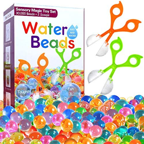 Toys and Games for Autistic Children: COMISU Water Beads for Kids Fine Motor Skills Toy Set 30,000 Water Growing Balls with 2 Scoops (Random Color) Jelly Beads Tactile Sensory Toys for Kids Toys and Games for Autistic Children: COMISU Water Beads for Kids Fine Motor Skills Toy Set 30,000 Water Growing Balls with 2 Scoops (Random Color) Jelly Beads Tactile Sensory Toys for Kids