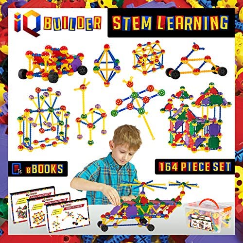 Toys and Games for Pre-Schoolers: IQ BUILDER | STEM Learning Toys | Creative Construction Engineering | Fun Educational Building Toy Set for Boys and Girls Ages 3 4 5 6 7 8 9 10 Year Old | Best Toy Gift for Kids | Top Blocks Game Kit
