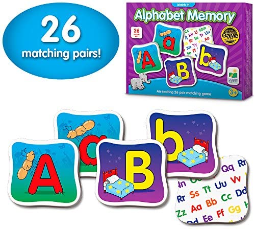 Toys and Games for Pre-Schoolers: The Learning Journey: Match It! Memory – Alphabet – Capital and Lowercase Letter Matching Game with 26 Matching Pairs