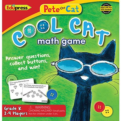 Toys and Games for Pre-Schoolers: Edupress Pete the Cat Cool Cat Math Game Grade K – EP63530