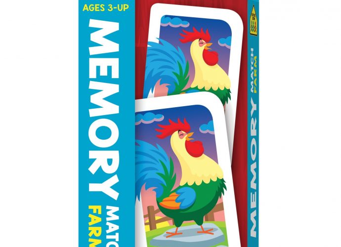 Toys and Games for Pre-Schoolers: School Zone – Memory Match Farm Card Game – Ages 3+, Preschool to Kindergarten, Animals, Early Reading, Counting, Matching, Vocabulary, and More (School Zone Game Card Series)